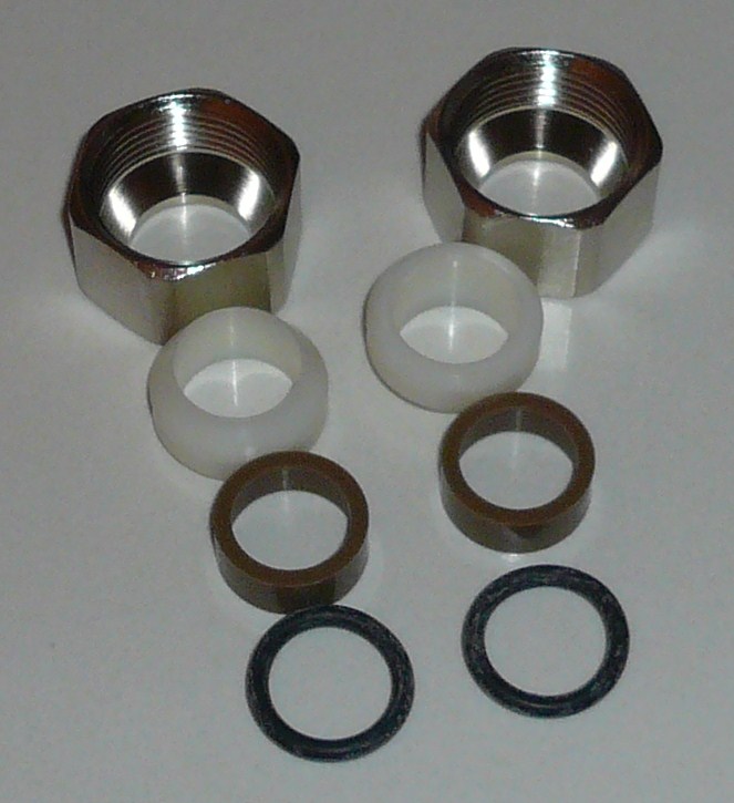 Conexin compresin para tubo cobre de 15 mm (juego)