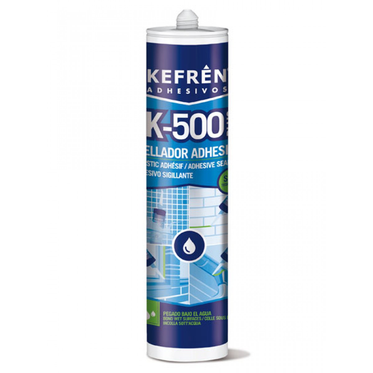 Cartucho sellador profesional Kefren K-500 plus 290 ml blanco