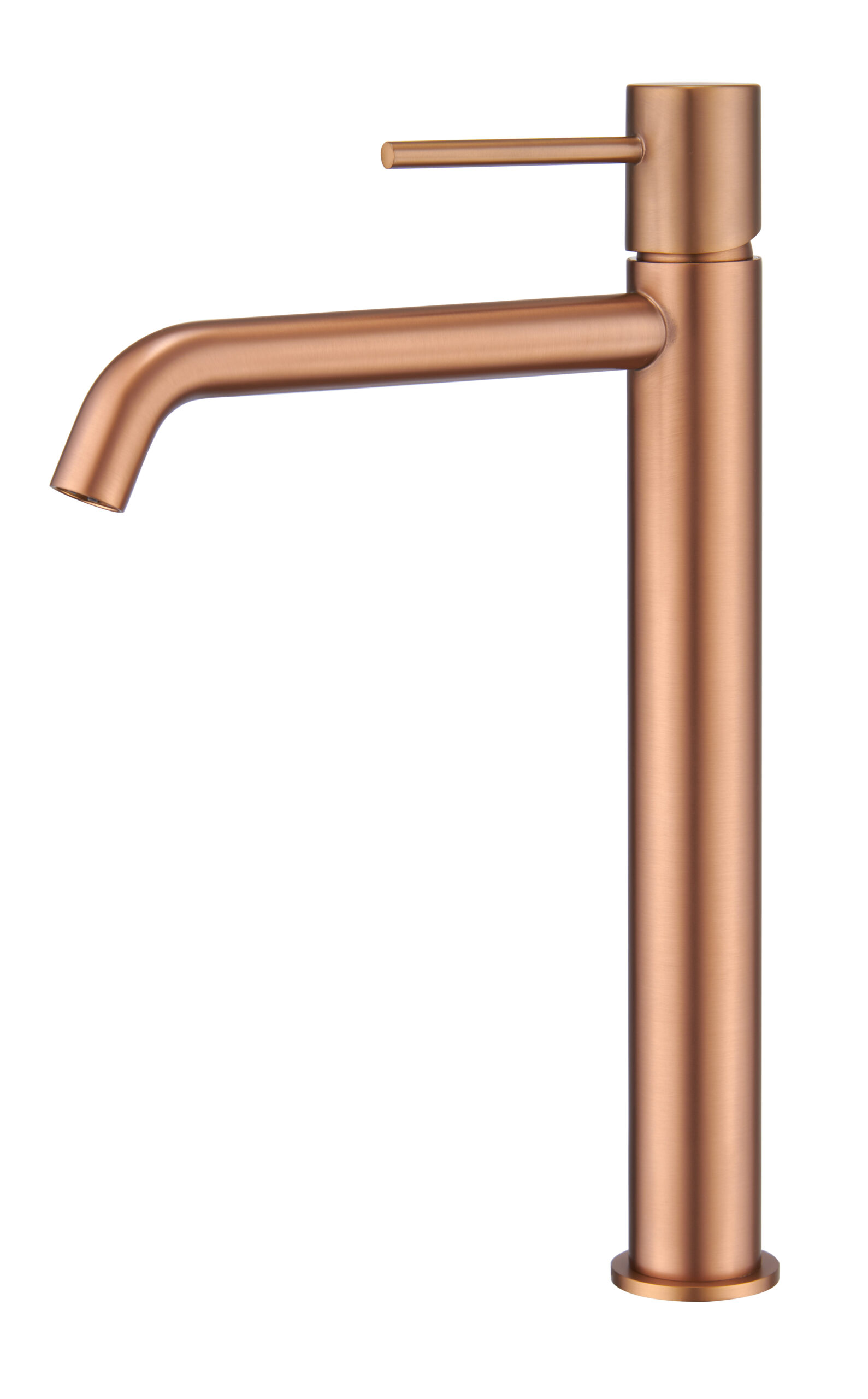 Monomando lavabo alto oro rosa cepillado serie Monza IMEX
