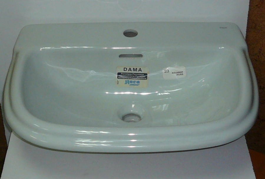 Lavabo Dama encimera 600 x 475 mm Verde Aguamar