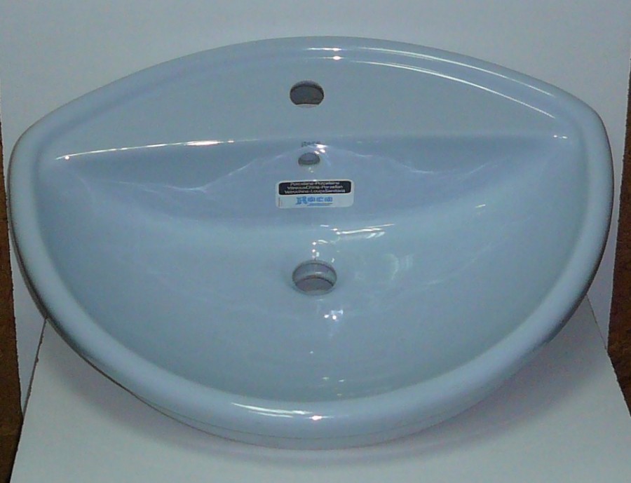 Lavabo Meridian encimera 620 x 480 mm Azul Creta