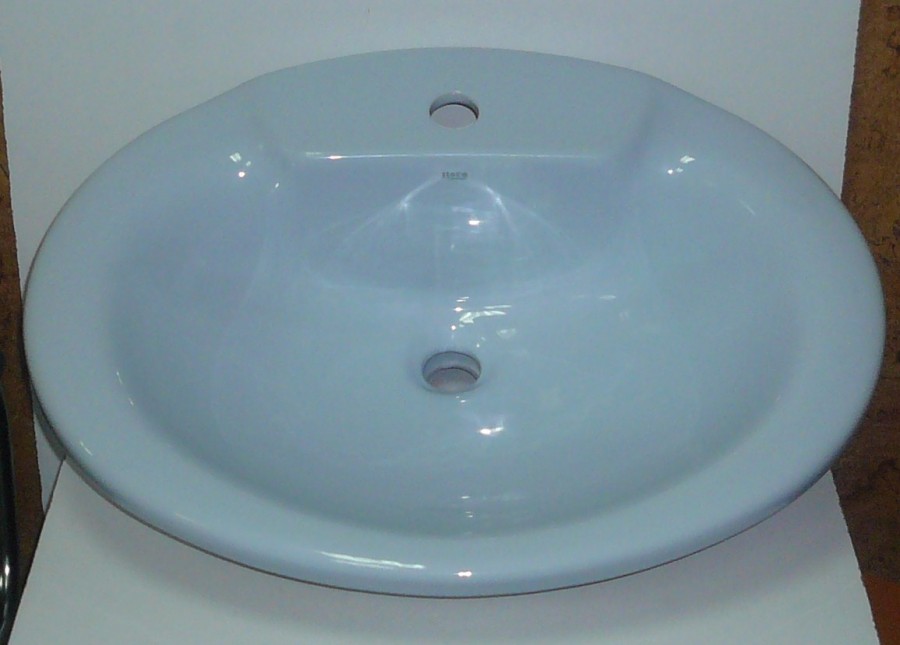 Lavabo Coral Azul Creta 560 x 480 mm