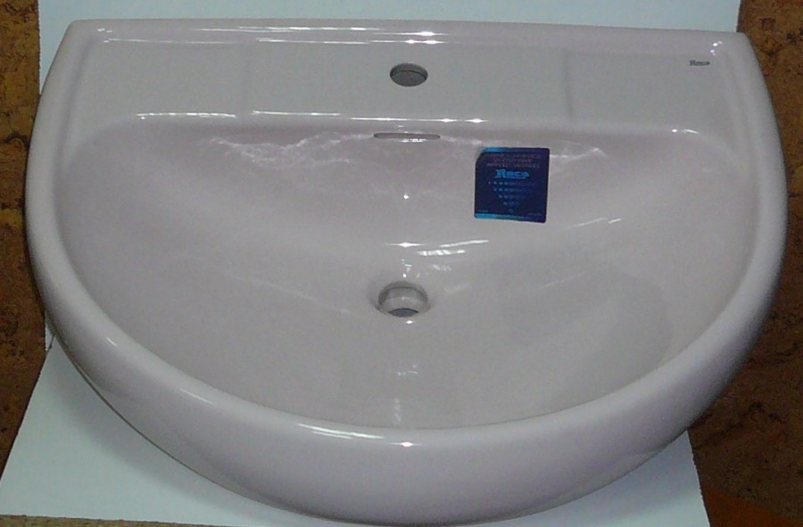 Lavabo Atlanta 800 x 570 mm Rosa Ilusin