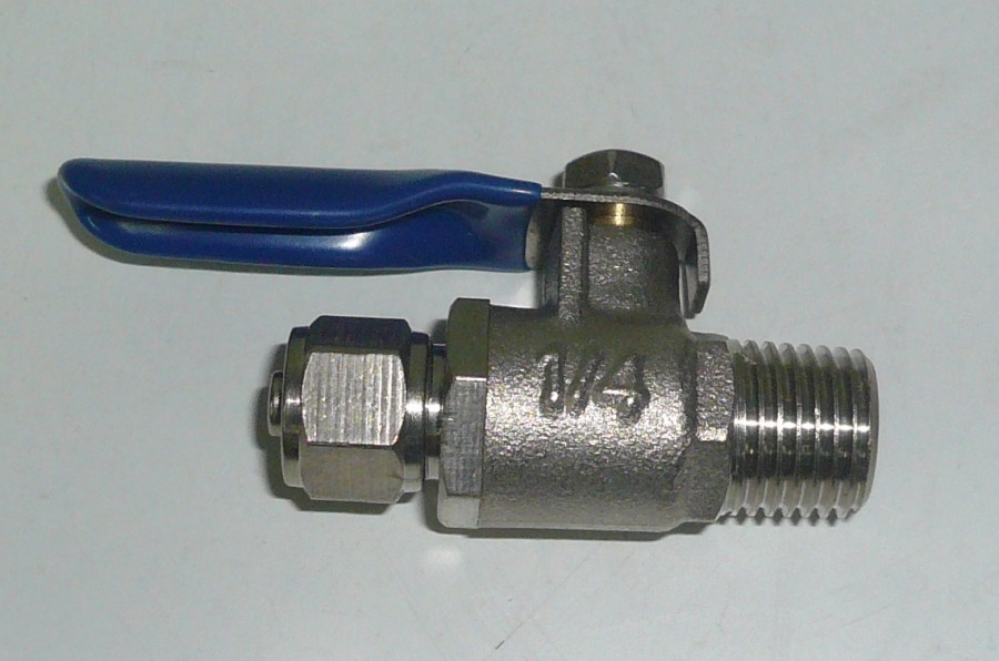 Llave de paso instalacin smosis de 1/4