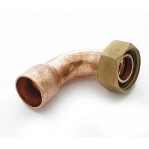 Racord loco curvo soldar - roscar hembra de 22x3/4