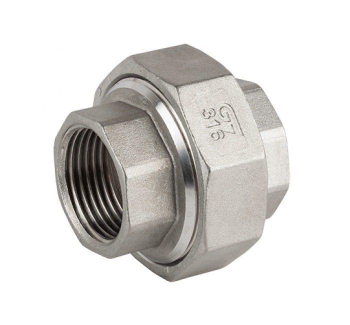 Enlace 3 piezas inox roscado hembra - hembra de 3/4