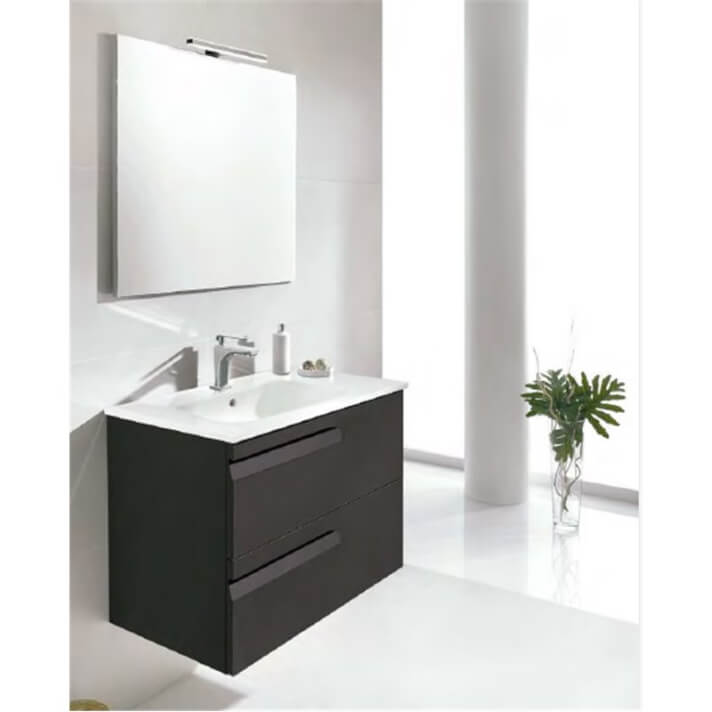 Mueble de bao suspendido Vitale 80cm 2 cajones (incluye lavabo)