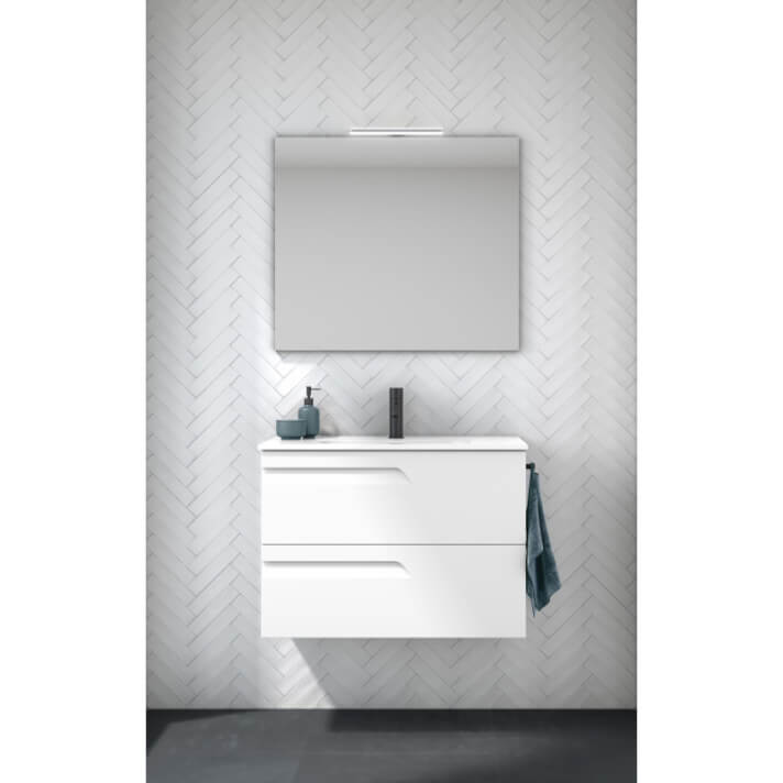 Mueble de bao suspendido Vitale 100cm 2 cajones (incluye lavabo)