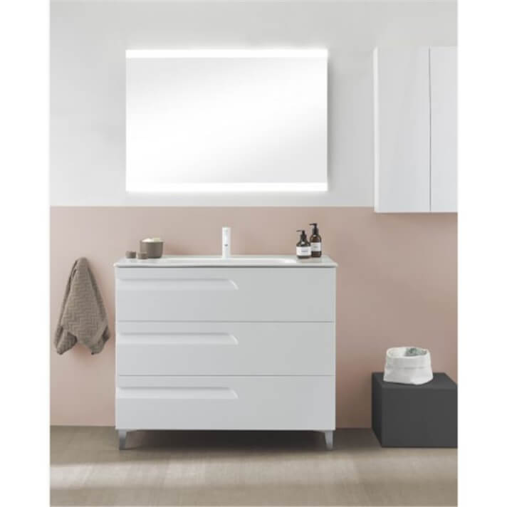 Mueble de bao 3 cajones con lavabo cermico 80 cm VITALE