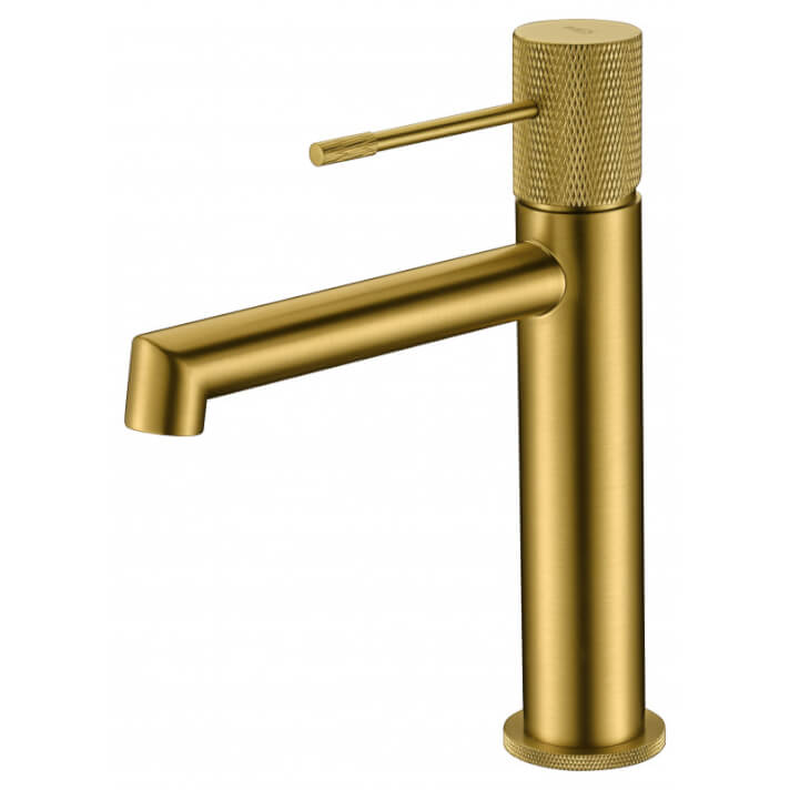 Grifo lavabo color oro cepillado Line IMEX