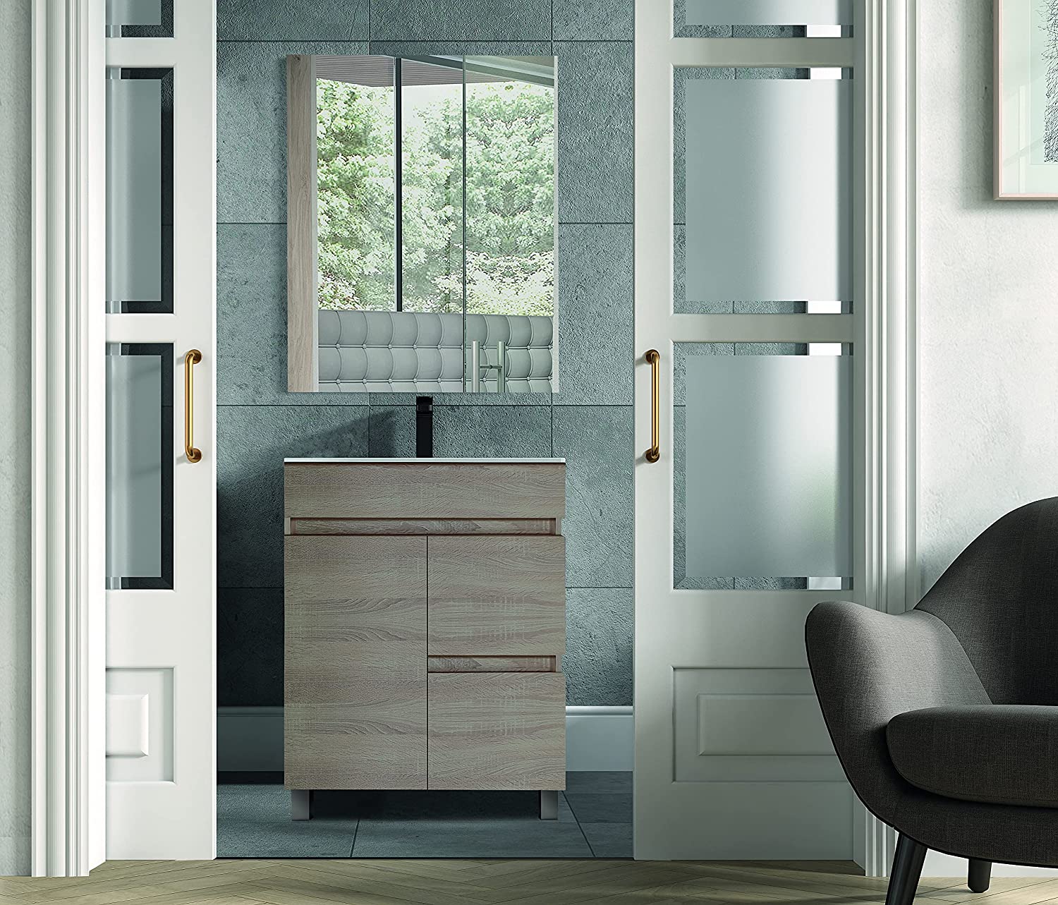 Conjunto Mueble de bao Nilo 60 cm Cambrian