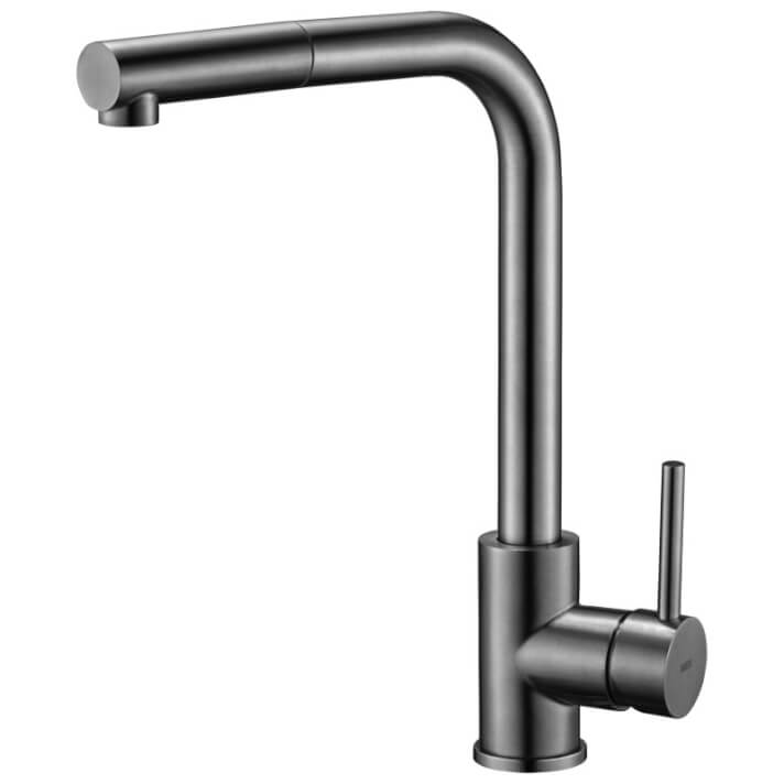 Grifo de cocina mdo extrable con acabado en color black gun metal Malta  IMEX