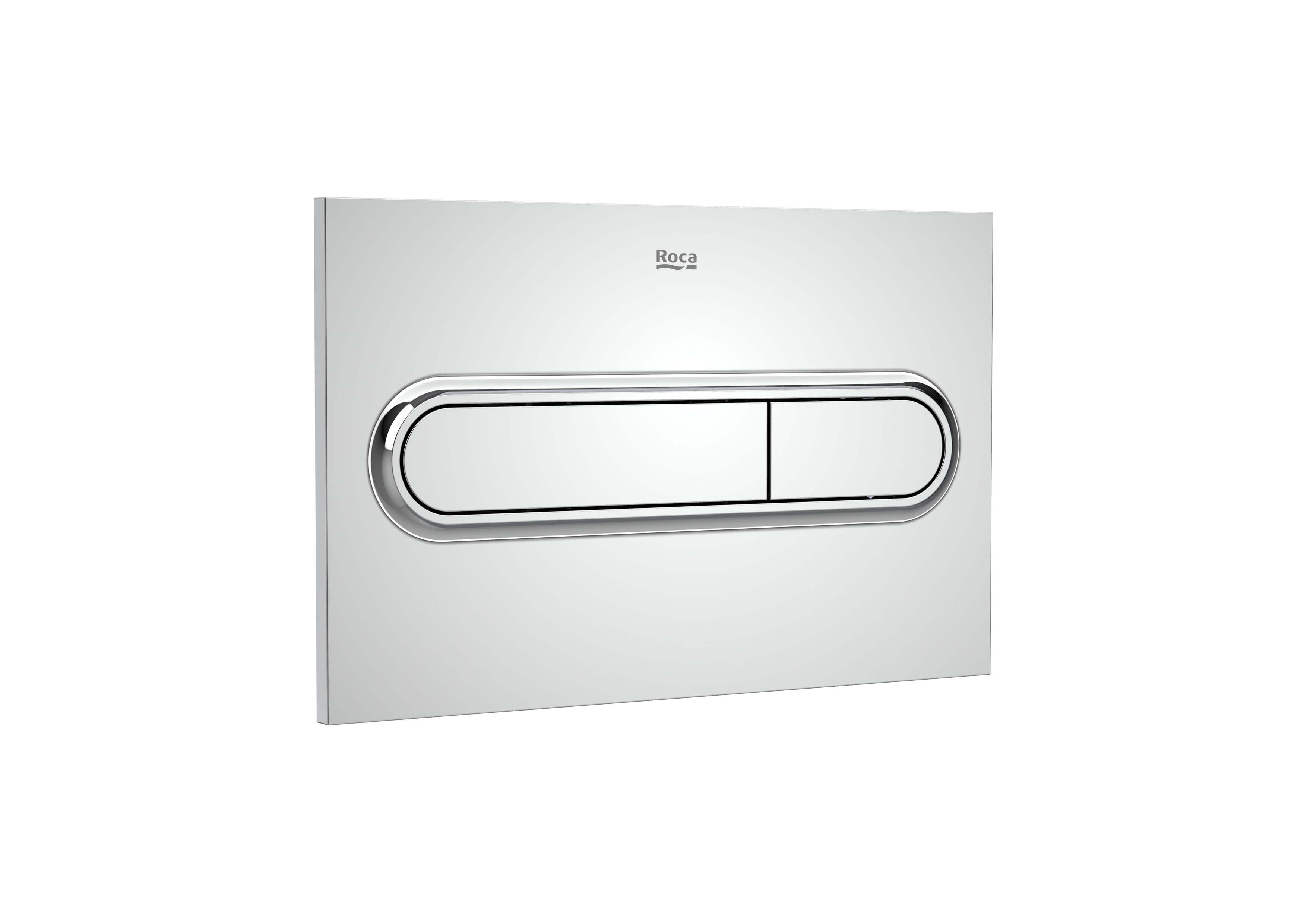 Placa de accionamiento para inodoro Roca In-Wall PL1 Dual One descarga doble pulsador cromo brillo