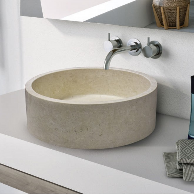 Lavabo sobreencimera Race marmol beige