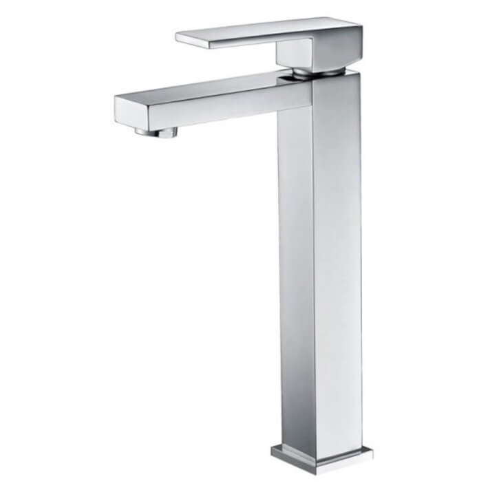 Grifo monomando para lavabo con un cao extra alto cromado Valencia IMEX