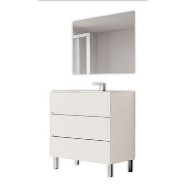 Conjunto de mueble de bao Centrum  80 cm Blanco