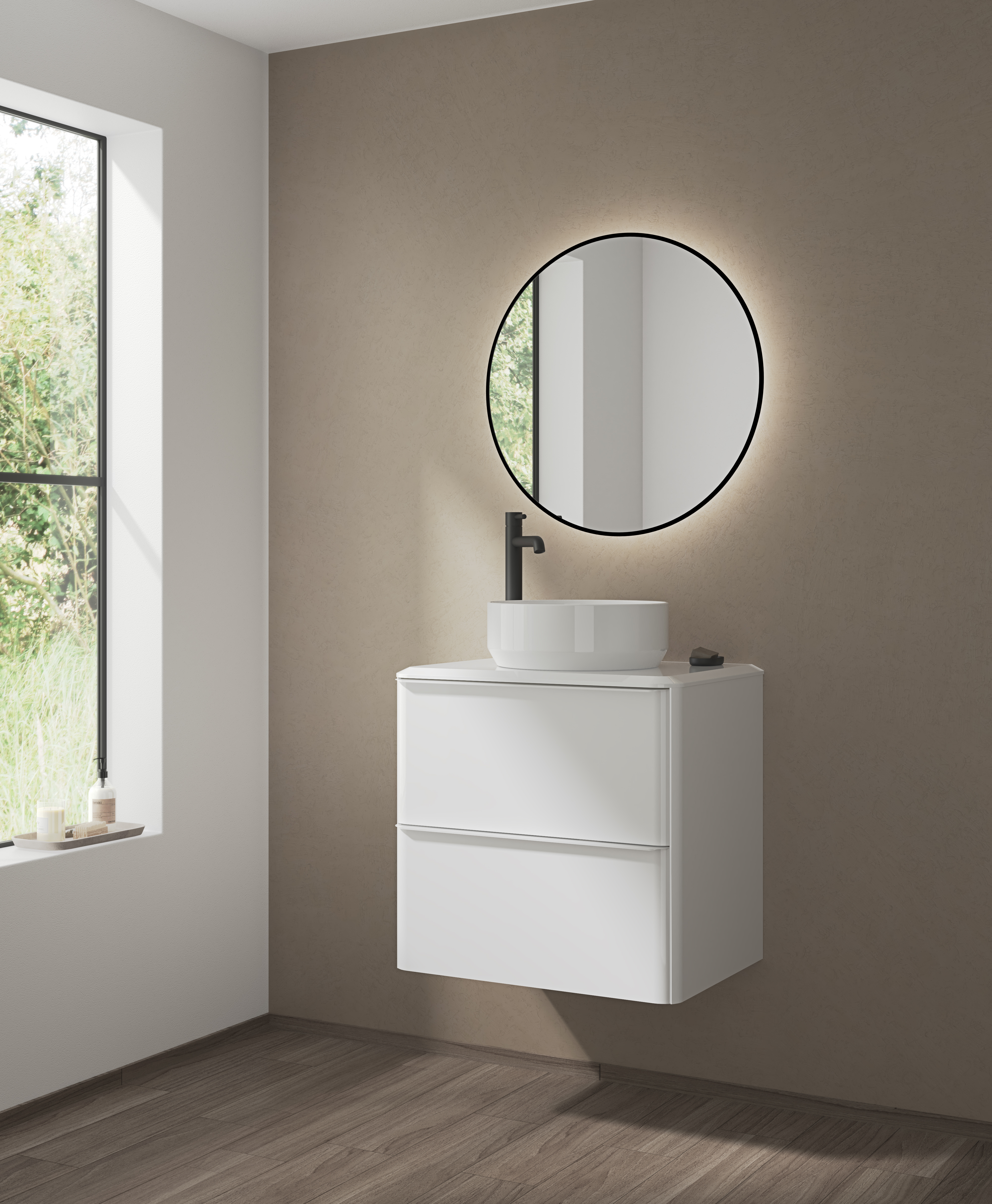 Mueble de Bao DAI de 80 con 2 cajones 