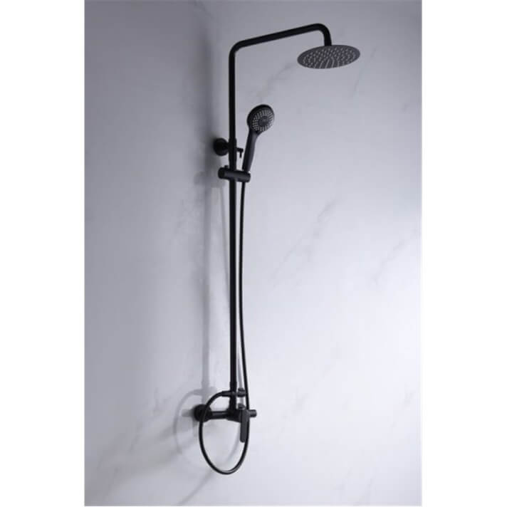 Columna regulable de pared para ducha negro Roma Imex