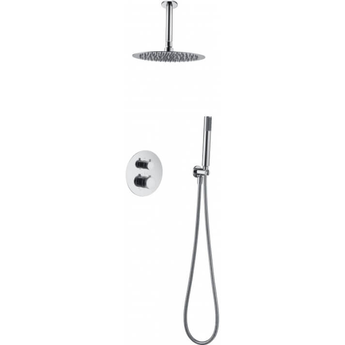 Conjunto ducha termosttica empotrado cromado Top IMEX 