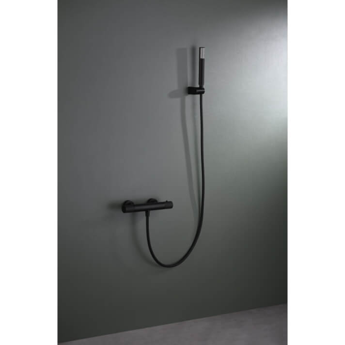 Grifo para ducha termosttico negro mate Line Imex