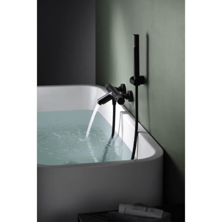 Grifo para ducha y baera termosttico negro mate Line IMEX