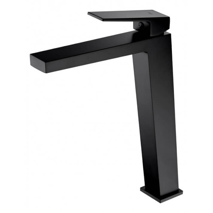 Grifo monomando alto lavabo negro mate Art Imex