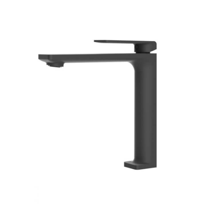 Grifo monomando lavabo sobre encimera alto negro mate Fiyi IMEX