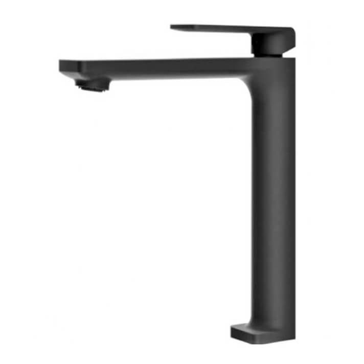 Grifo monomando lavabo extra alto negro mate Fiyi Imex