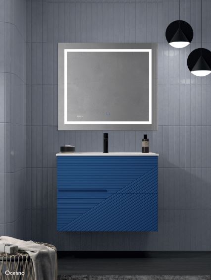 Mueble de bao Oceano  con encimera de porcelana  Rimo 80 cm 