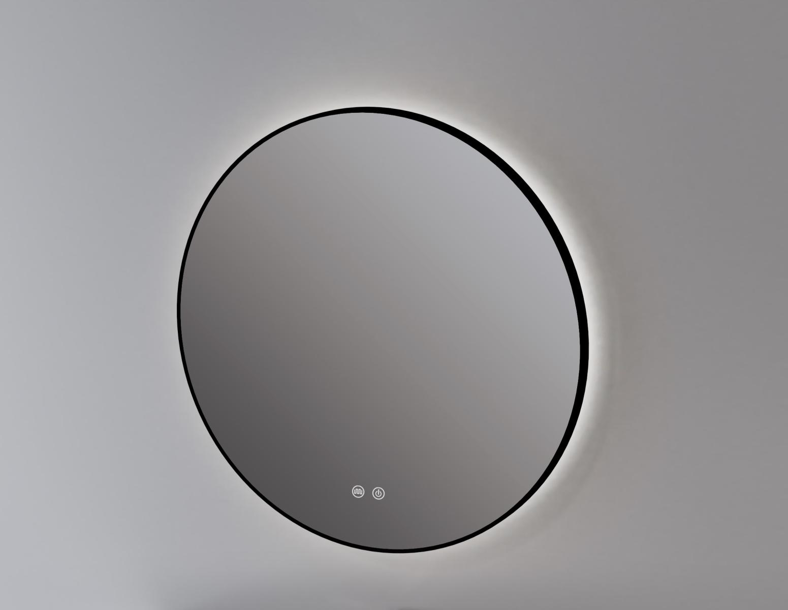 Espejo redondo Spot  80 cm Negro mate 