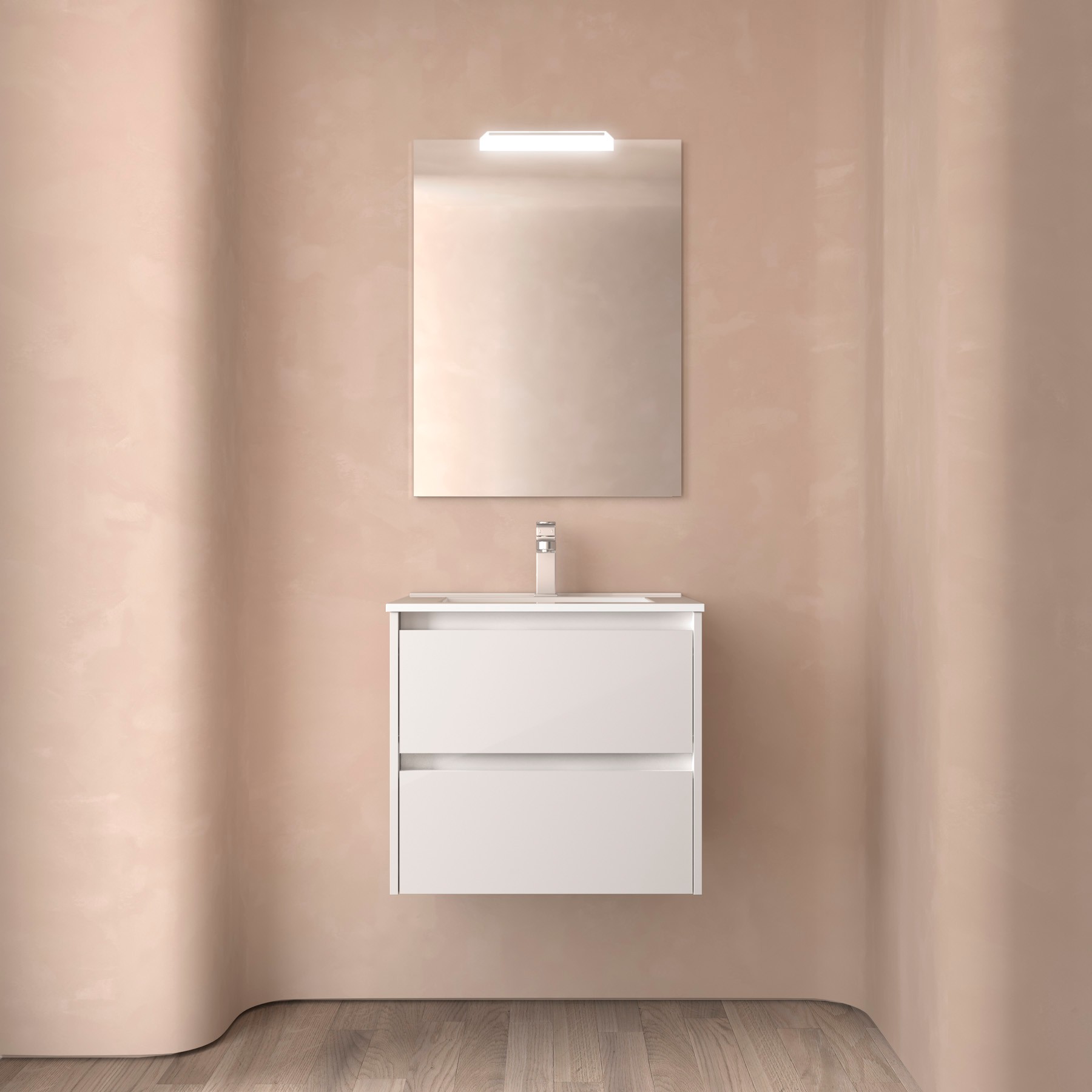 Mueble de bao Noja 60 cm 2 cajones (incluye lavabo iberia)