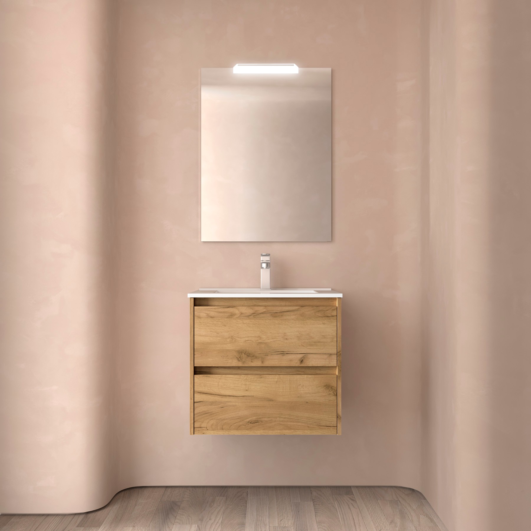 Mueble de bao Noja 80 cm 2 cajones (incluye lavabo iberia)