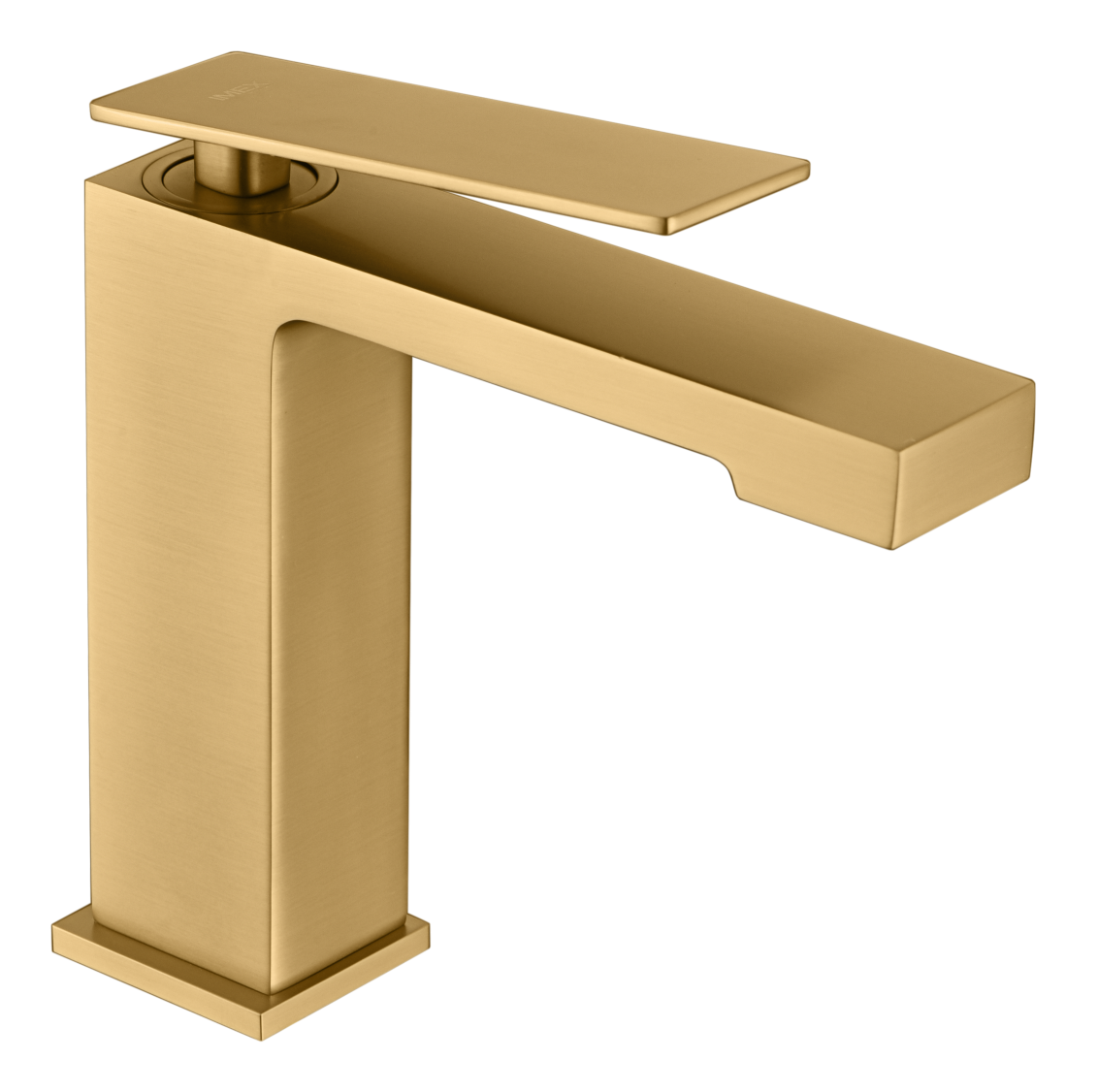 Grifo monomando para lavabo acabado en oro cepillado PISA IMEX