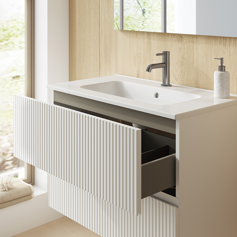 Mueble Vora 100 cm 1c (incluye lavabo integrado Enzo)