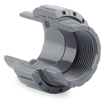 Enlace 3 piezas mixto hembra PVC presin de 40 x 11/4